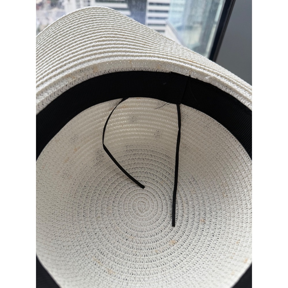 Beloved‎ Millinery White Polka Dot Veil Wide Brim Hat - Picture 11 of 11